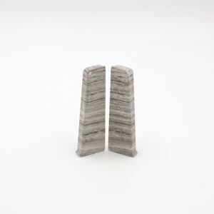 Endkappen für Kabelkanalleiste 'Cubica 60' Driftwood-Oakgrey-Optik, 2 Stück