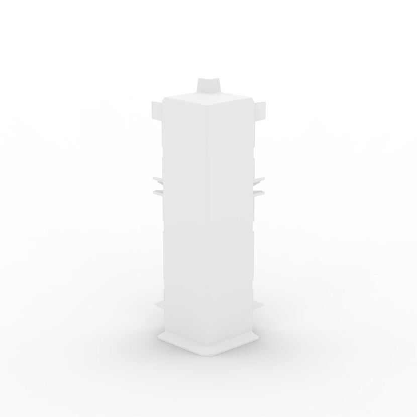 Weiße Leuchtsäule Cubica