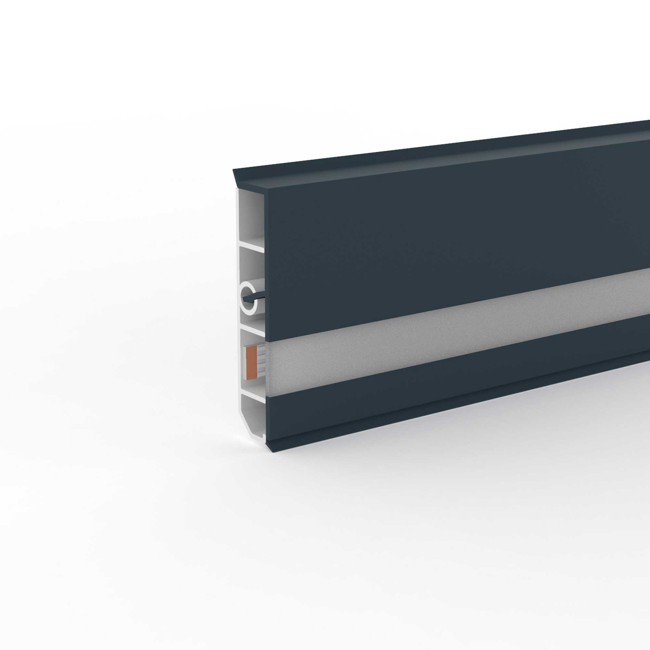 Bild von Deckprofil 'Cubica LS 80' Light Down anthrazit 250 x 8 x 2 cm