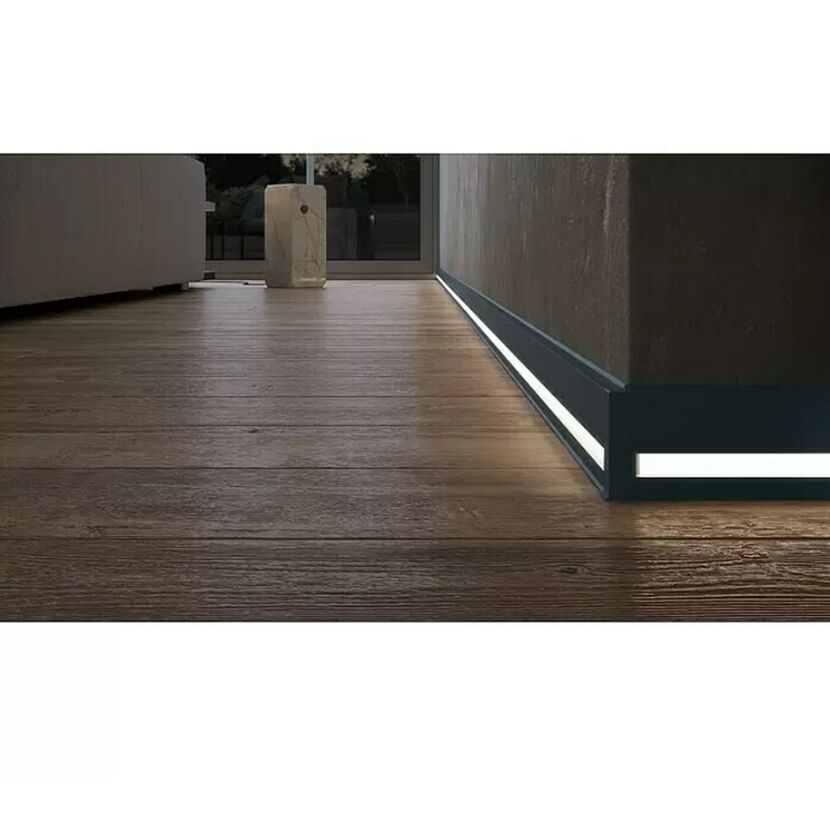 Deckprofil 'Cubica LS 80' Light Down anthrazit 250 x 8 x 2 cm