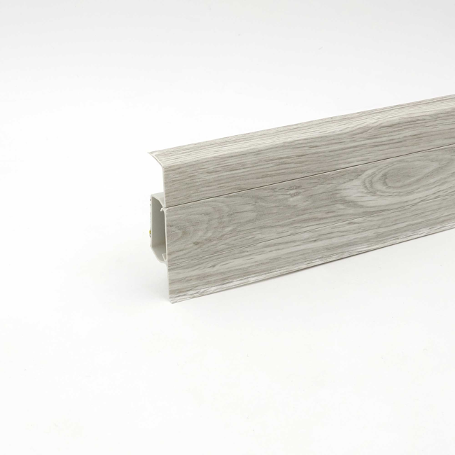 Bild von Kabelkanalleiste 'Cubica 60 sk' eichefarben silver 250 x 6 x 2,1 cm