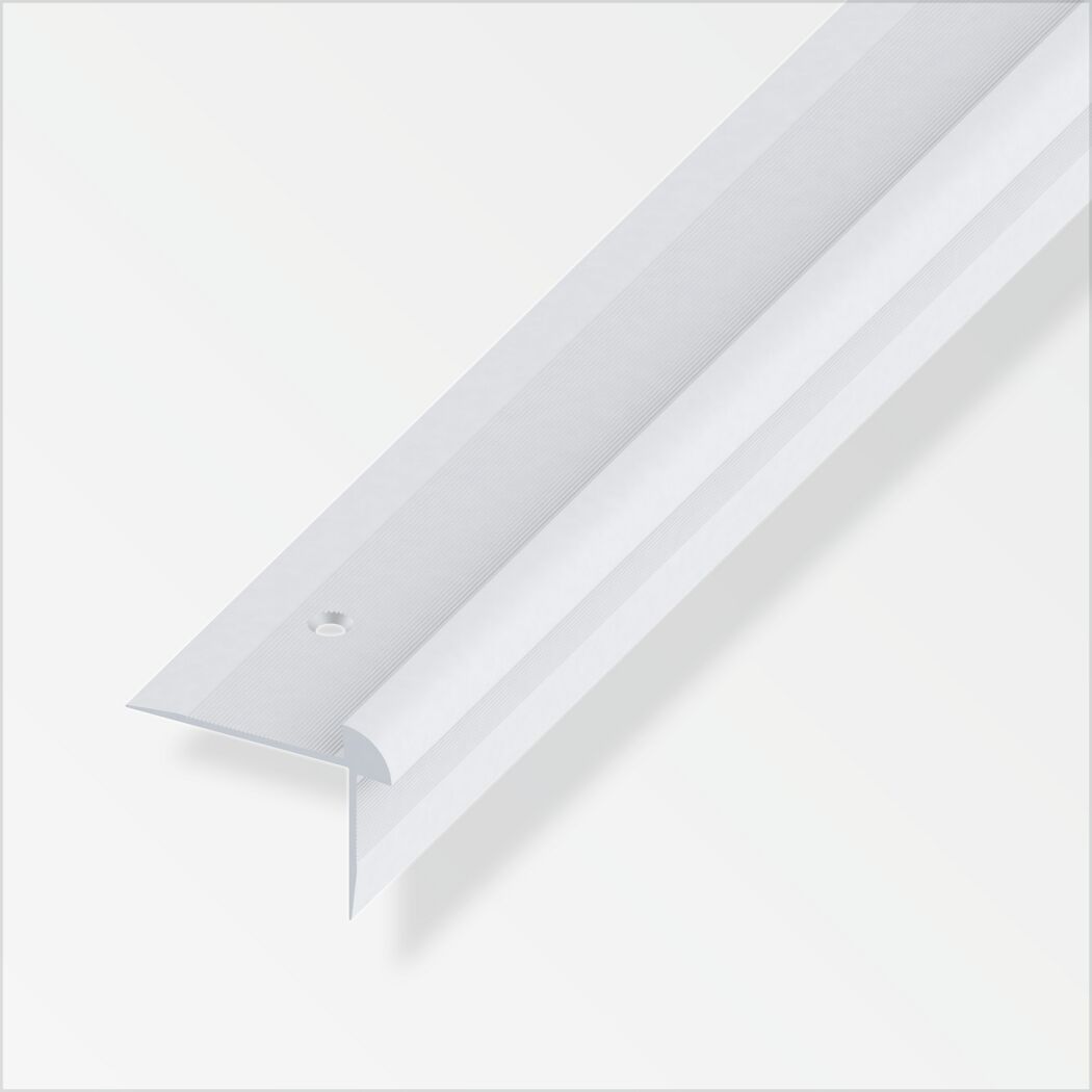 Silberne Winkel-Treppenkante aus Aluminium