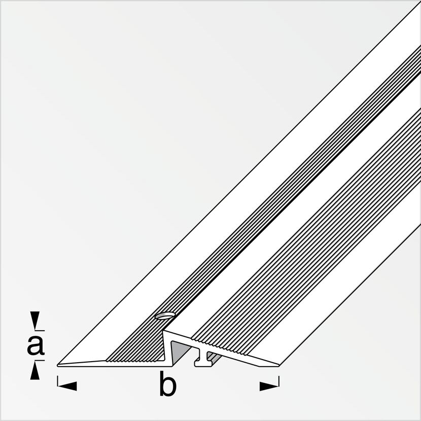 Übergangsprofil 'Dekor' silberfarben 38 x 5 x 1000 mm