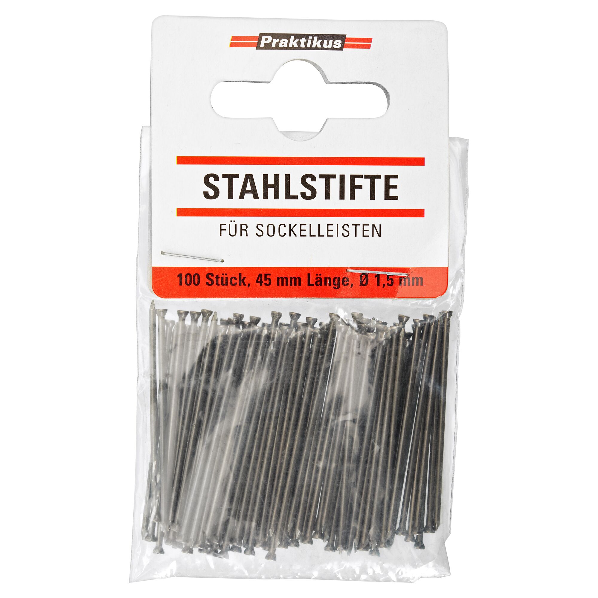 Stahlstifte für Sockelleisten 100 Stück