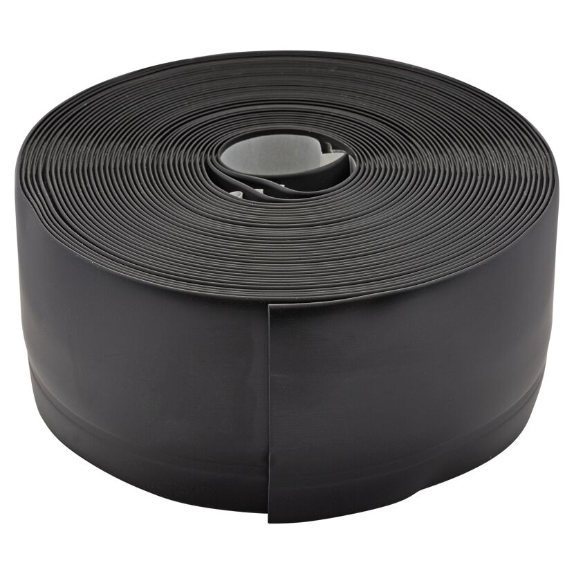Schwarze, selbstklebende Sockelleiste, 10 m Rolle