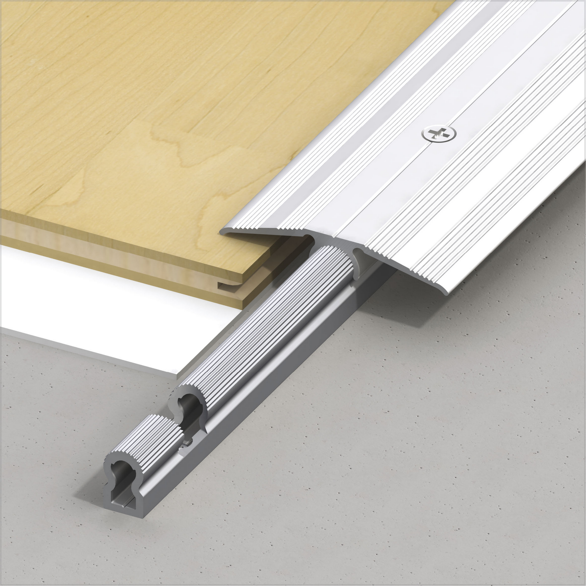 Trägerprofil 'clipstech®-plus' Aluminium silber 1000 x 80 x 13 mm + product picture