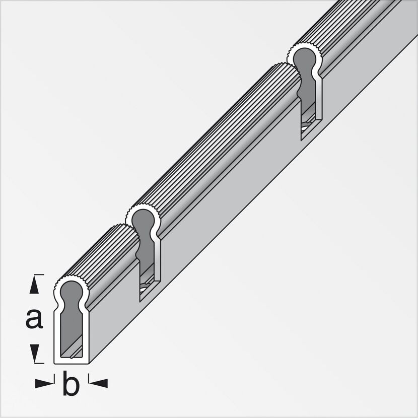 Trägerprofil Alu Plus 16,5 x 1000 mm