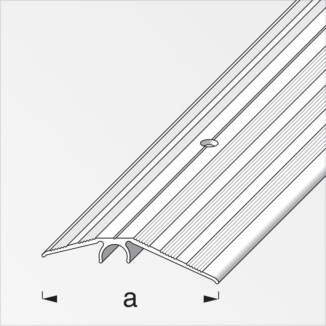 Ausgleichsprofil 'clipstech®-plus' Aluminium silber 1000 x 56 mm