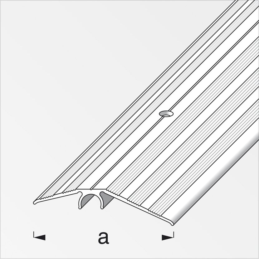 Ausgleichsprofil 'clipstech®-plus' Aluminium silber 1000 x 56 mm