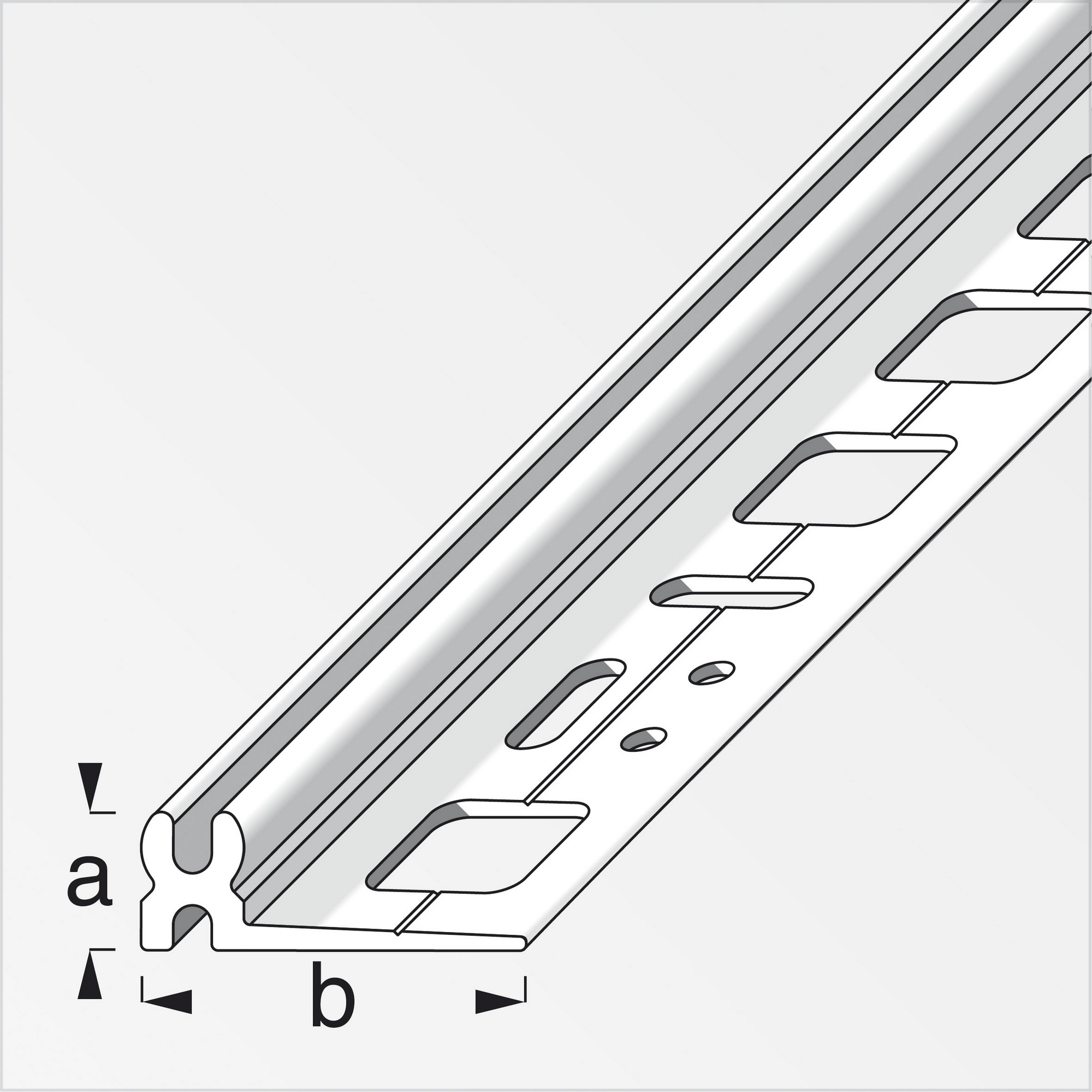 PVC-Trägerprofil grau 2000 x 30 mm + product picture