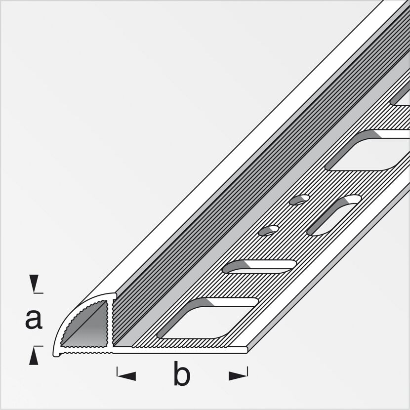 Viertelkreis-Profil PVC weiß