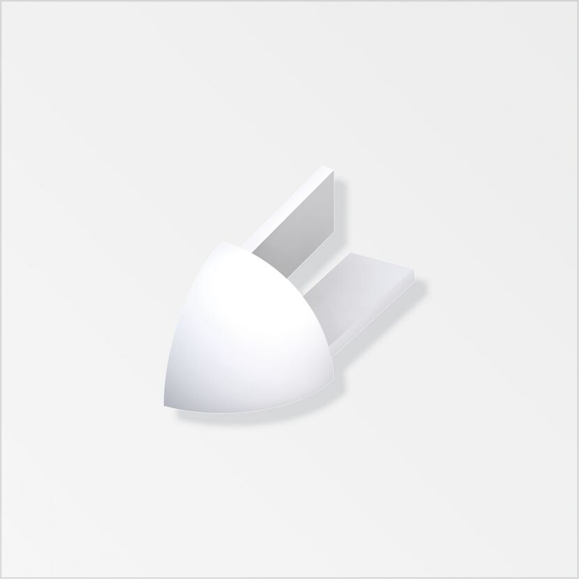 Weißes PVC-Außeneck