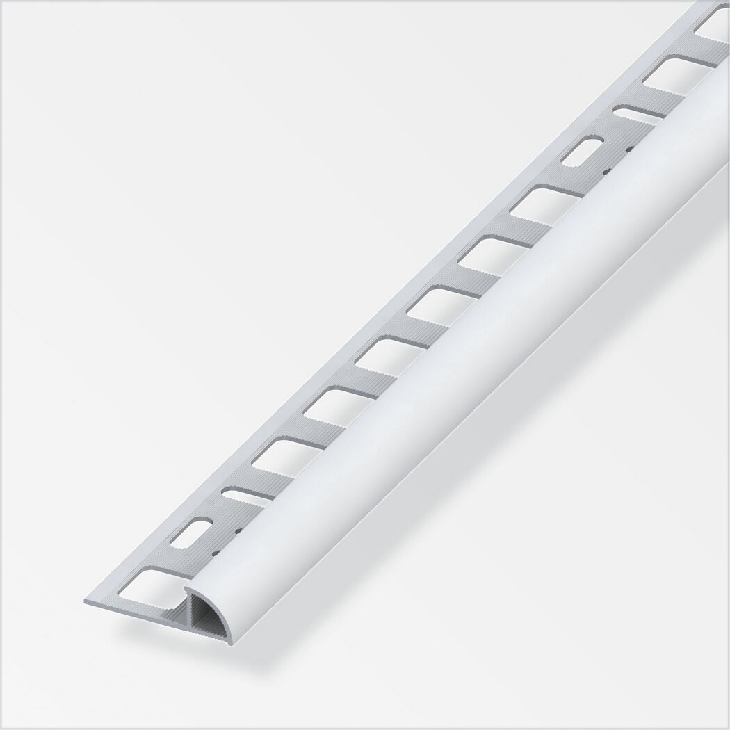 Viertelkreis-Profil PVC grau 8 mm