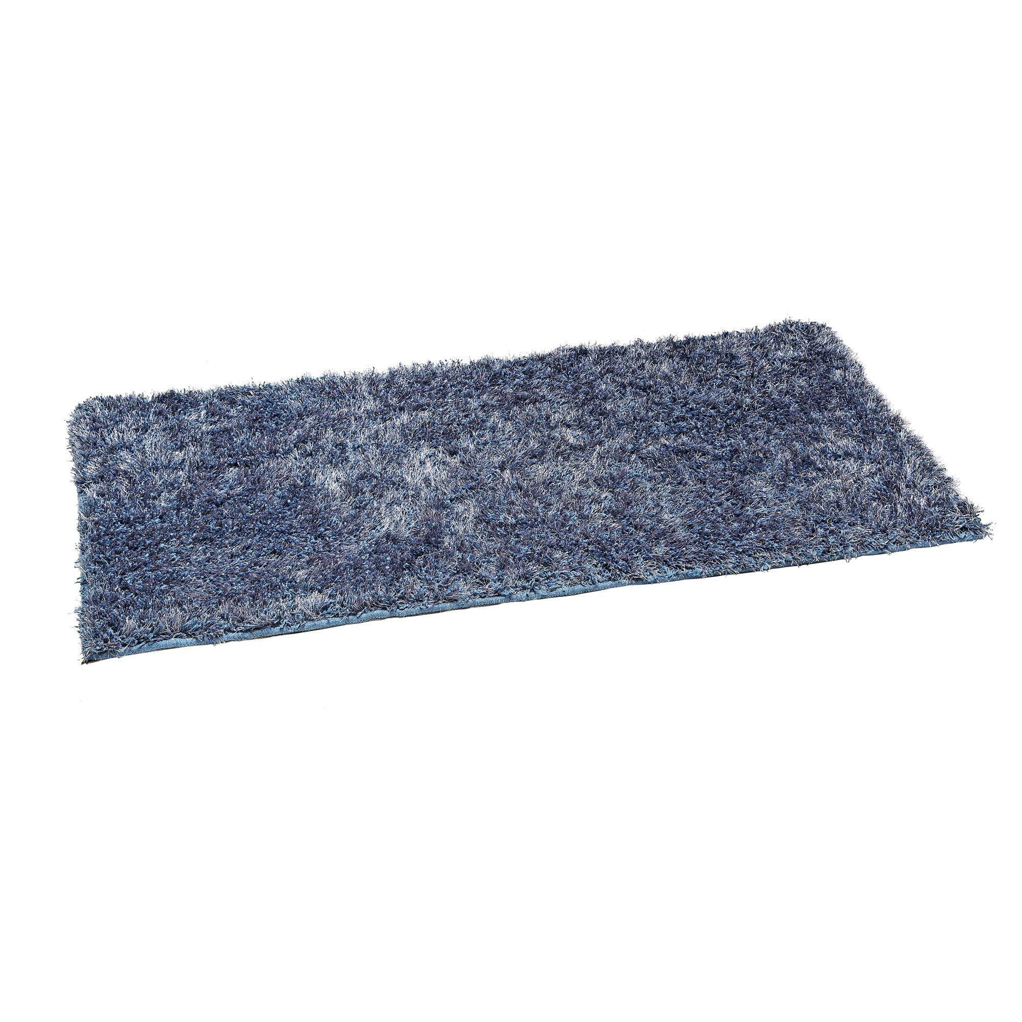 Blauer Shaggy-Teppich
