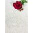 Cremefarbener Hochflor-Teppich mit roter Rose