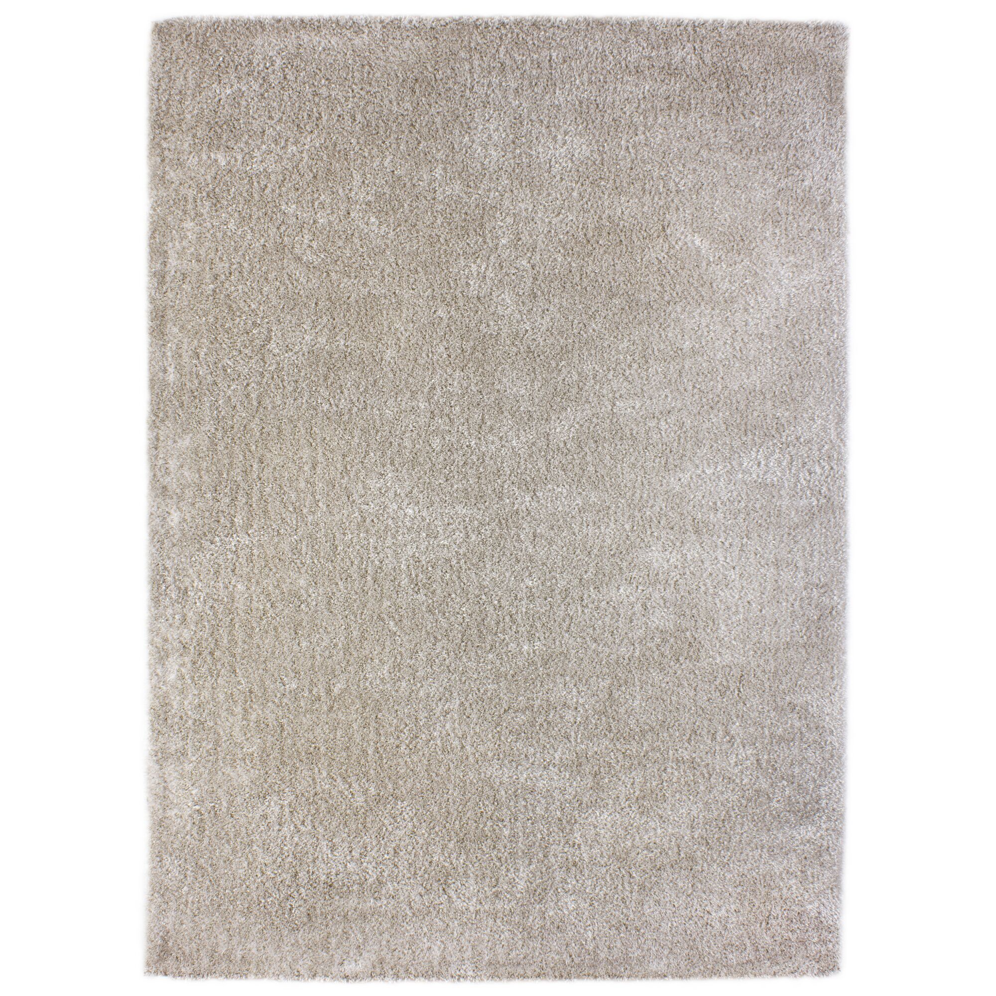 Beigefarbener Hochflor-Teppich