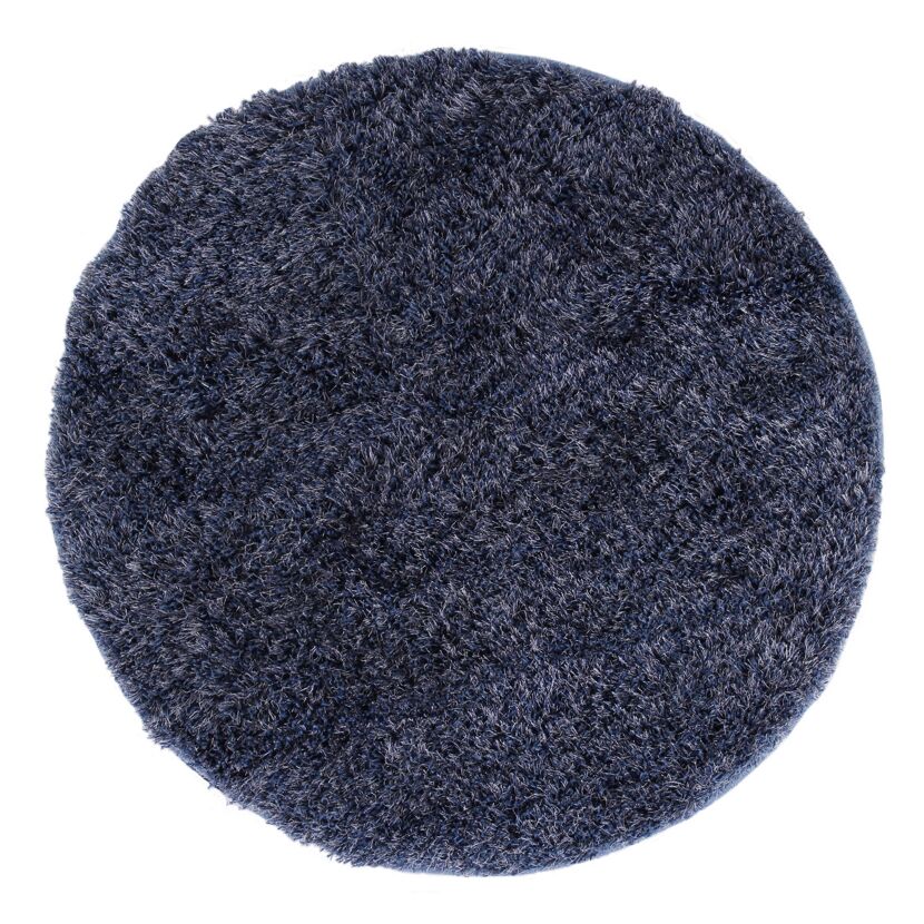 Runder, blauer Teppich