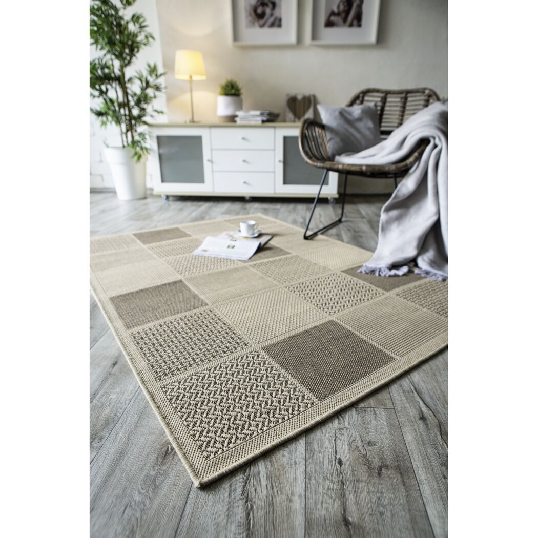 Beiger Teppich Utah in einem Wohnzimmer