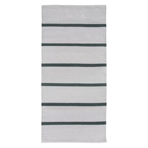 Teppich 'Missouri Stripe' silbern/dunkelgrün 60 x 120 cm