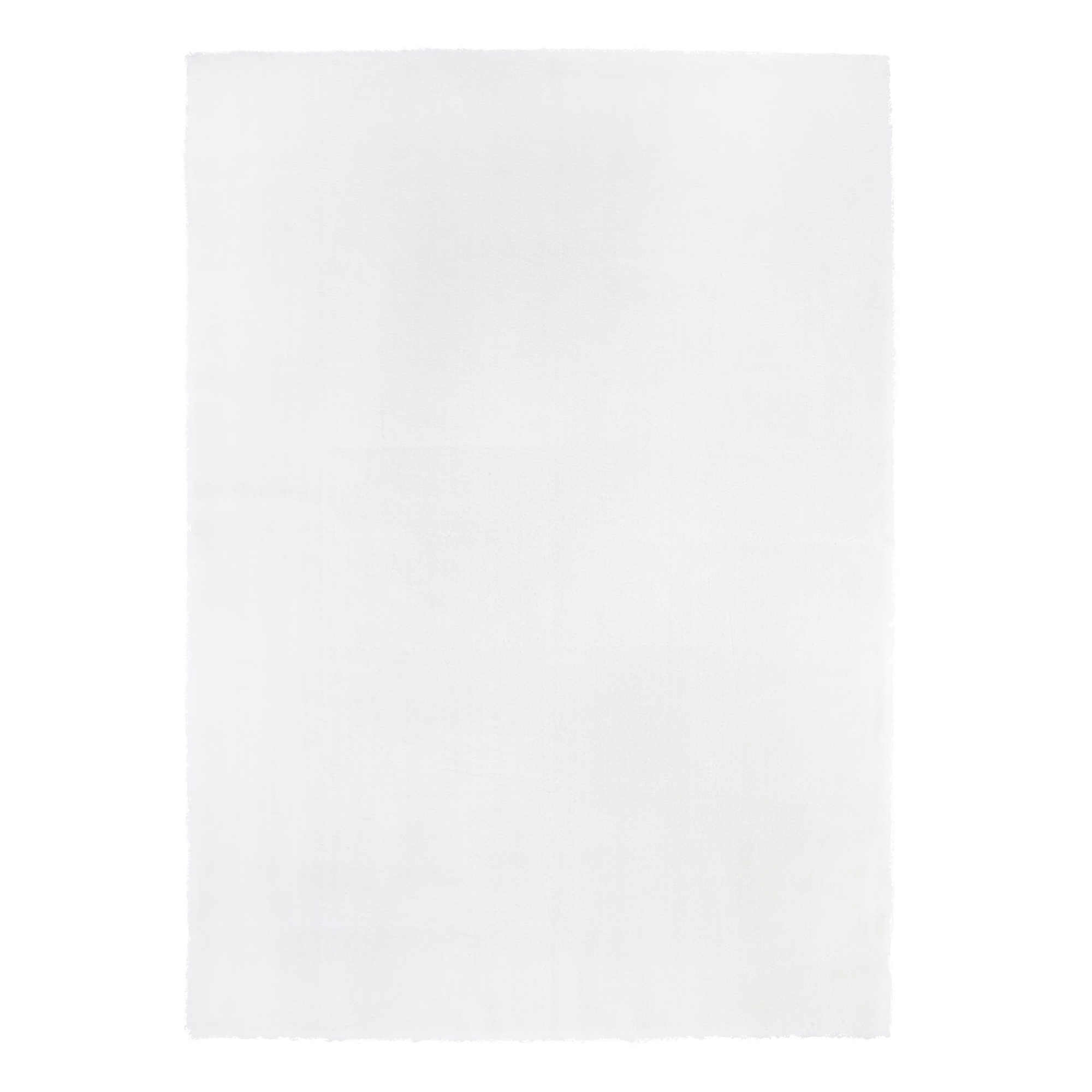 Kunstfell-Teppich 55 x 110 cm weiß