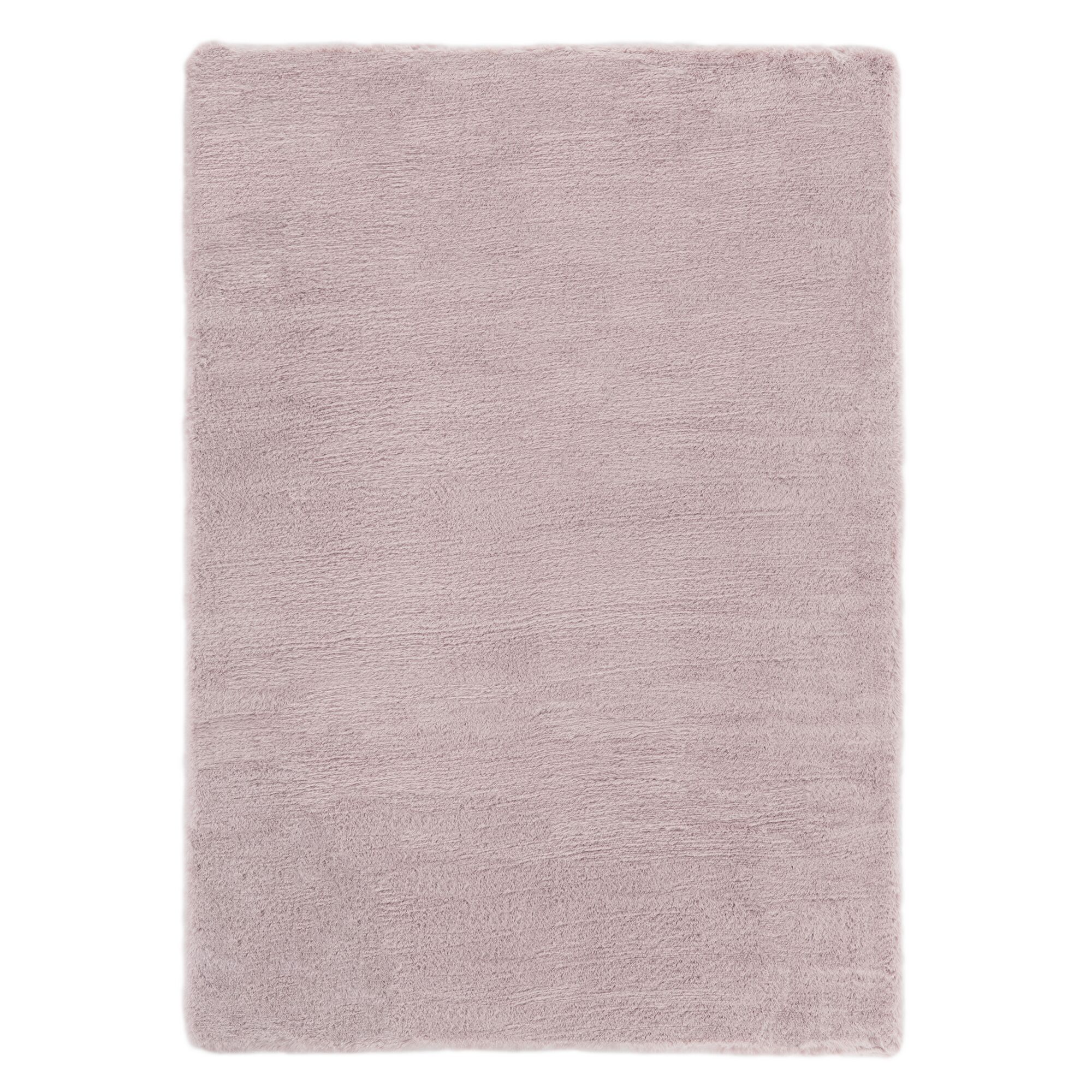 Flauschiger, altrosa Teppich