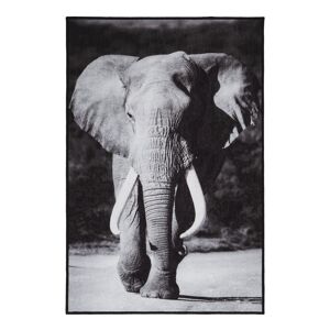 Teppich 'Elefant' schwarz/grau 100 x 150 cm