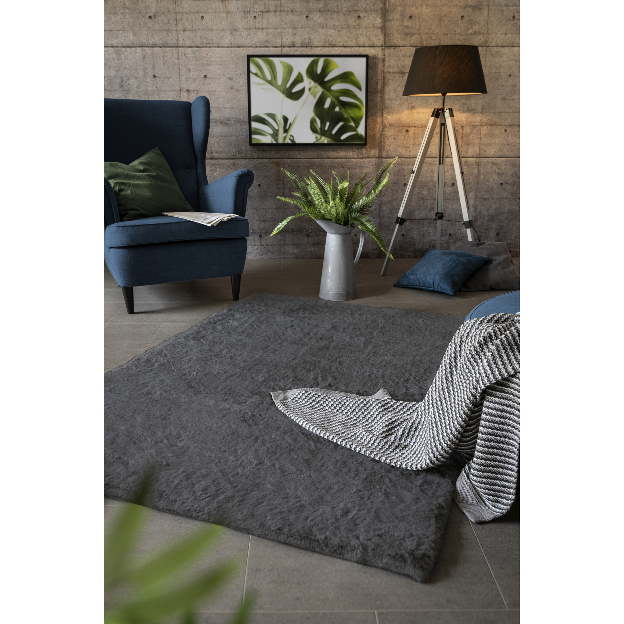 Teppich 'Novara' anthrazit 120 x 170 cm