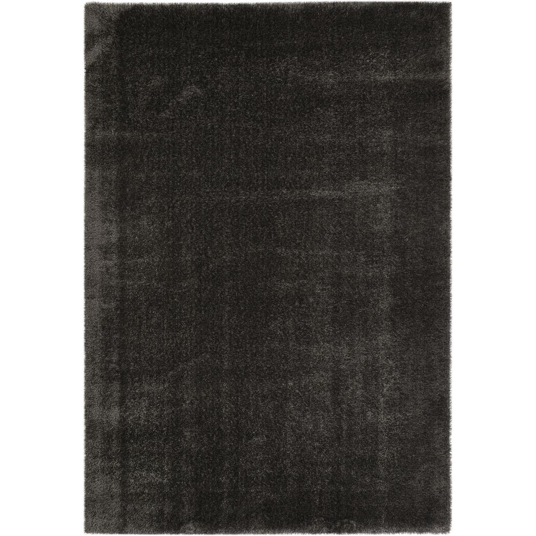 Anthrazitfarbener Hochflor-Teppich