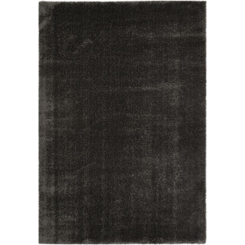 Anthrazitfarbener Hochflor-Teppich