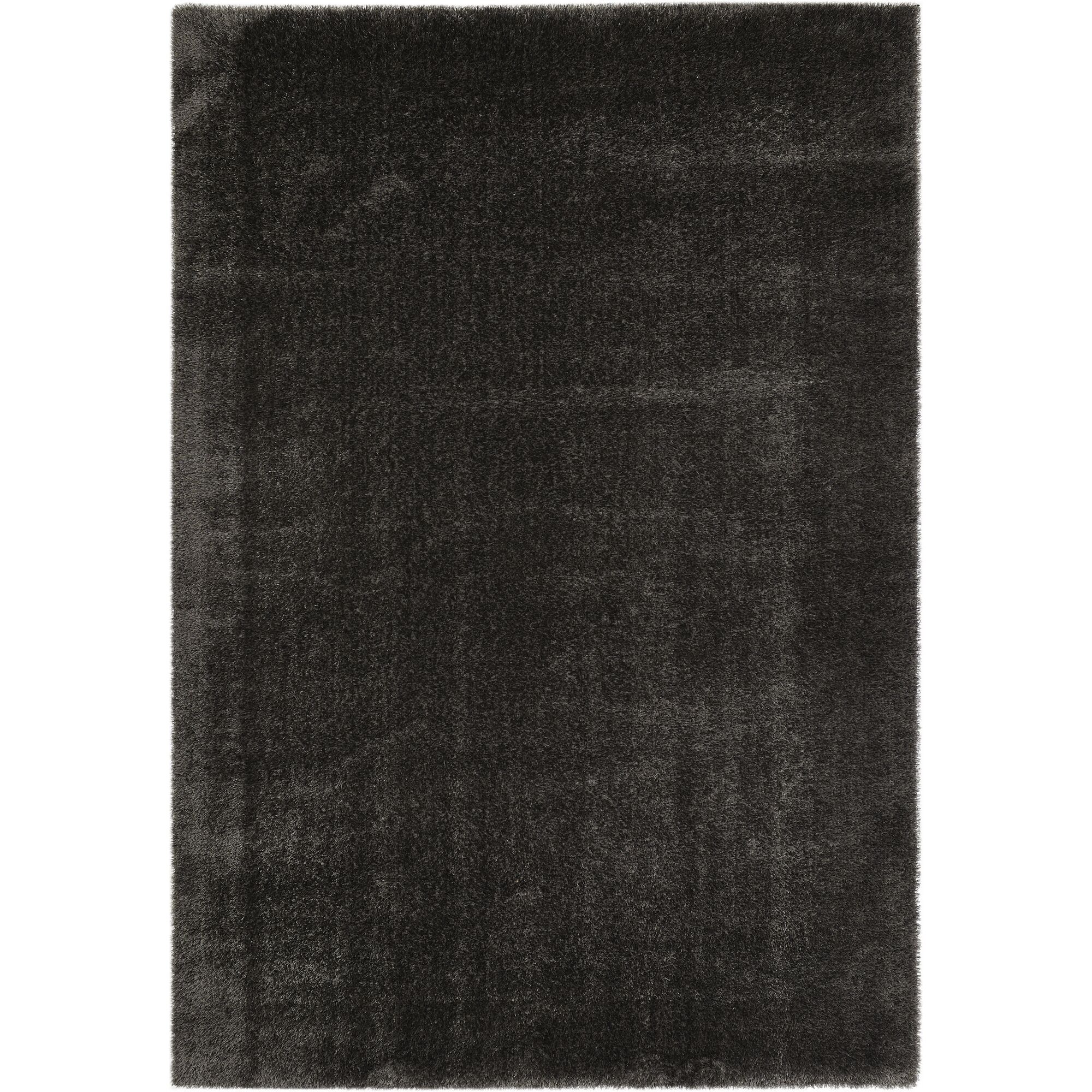 Anthrazitfarbener Hochflor-Teppich