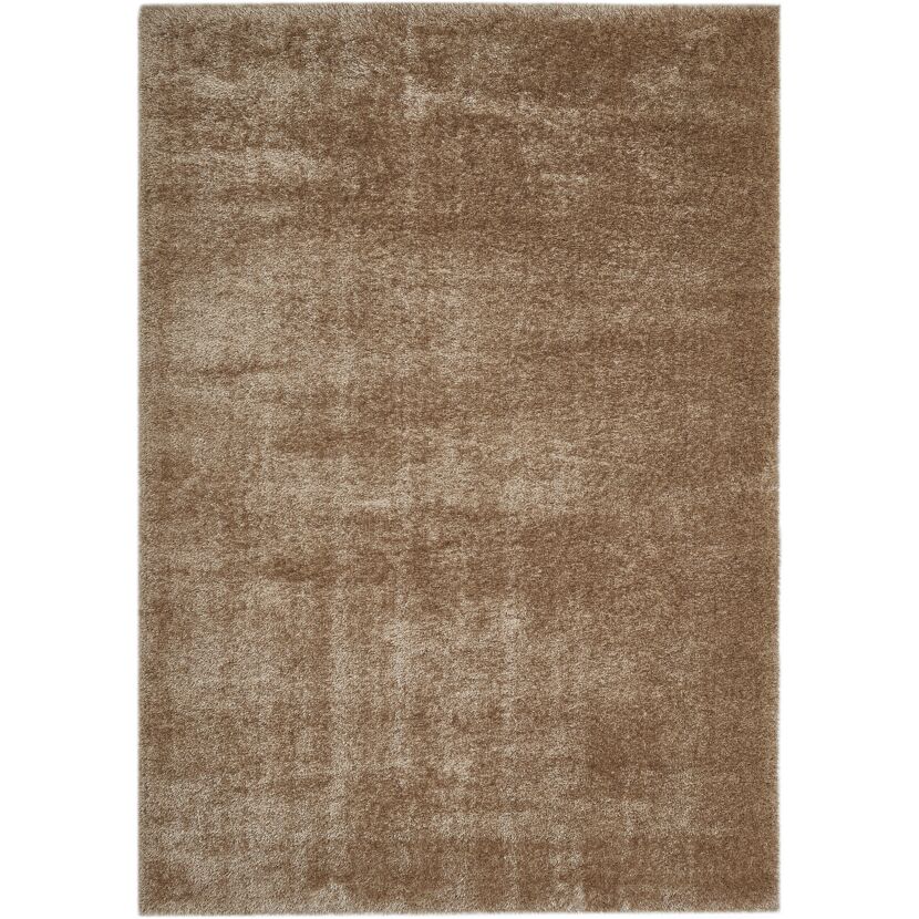 Hochflor Teppich in Taupe