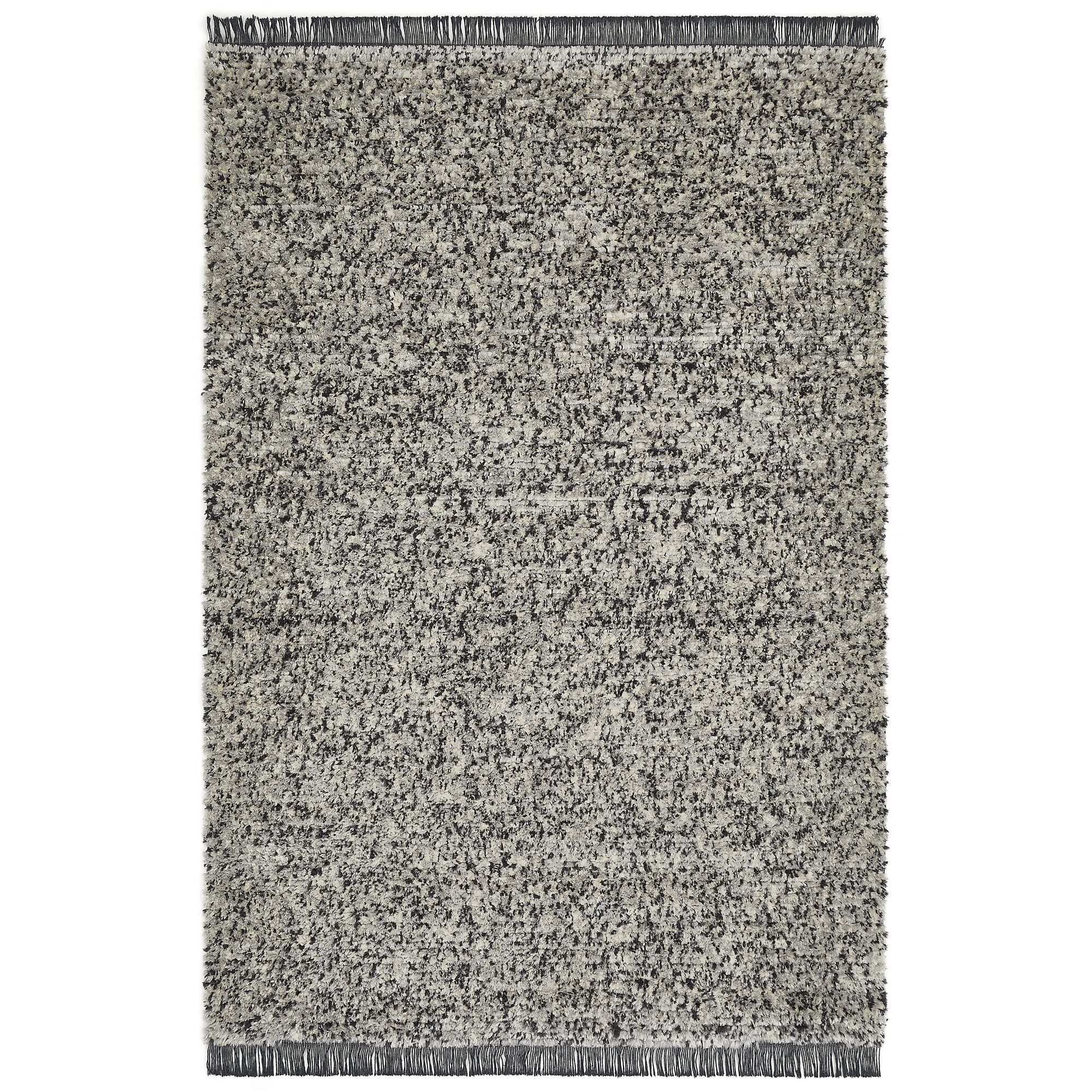 Grauer Teppich mit Fransen