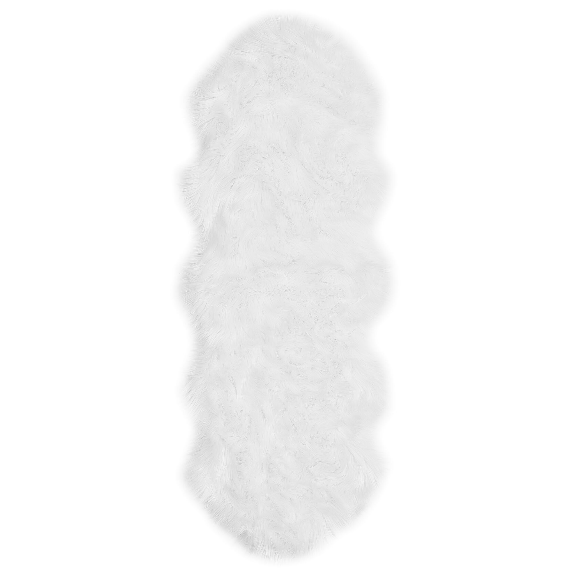 Weißer Schaffellteppich Ovium