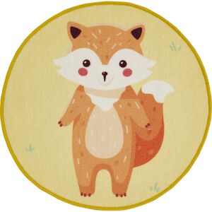 Teppich 'Funny Animals Fuchs' mehrfarbig Ø 60 cm