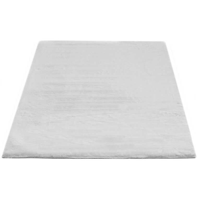 Weißer Hochflor-Teppich Loano