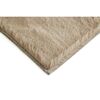 Taupefarbener Hochflor-Teppich Loano, Nahaufnahme