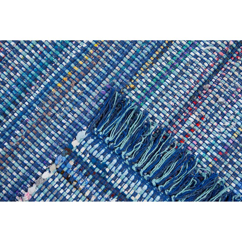 Blauer Teppich Frida, Nahaufnahme