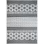 Grauer Teppich Layton mit geometrischem Muster.