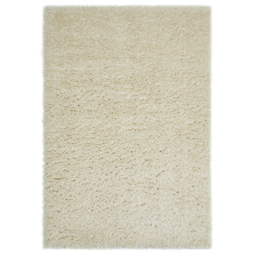 cremefarbener Hochflor-Teppich