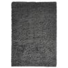 Anthrazitfarbener Hochflor-Teppich