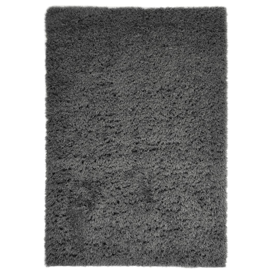 Anthrazitfarbener Hochflor-Teppich