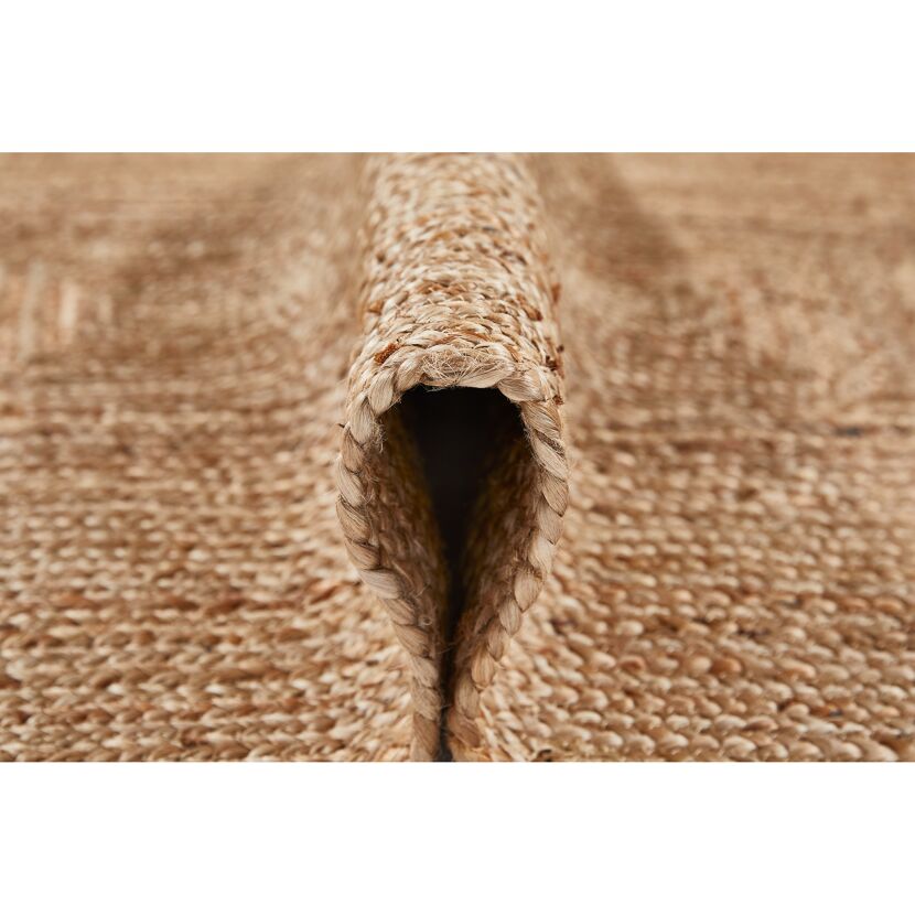 Nahaufnahme eines Teppichs aus Jute