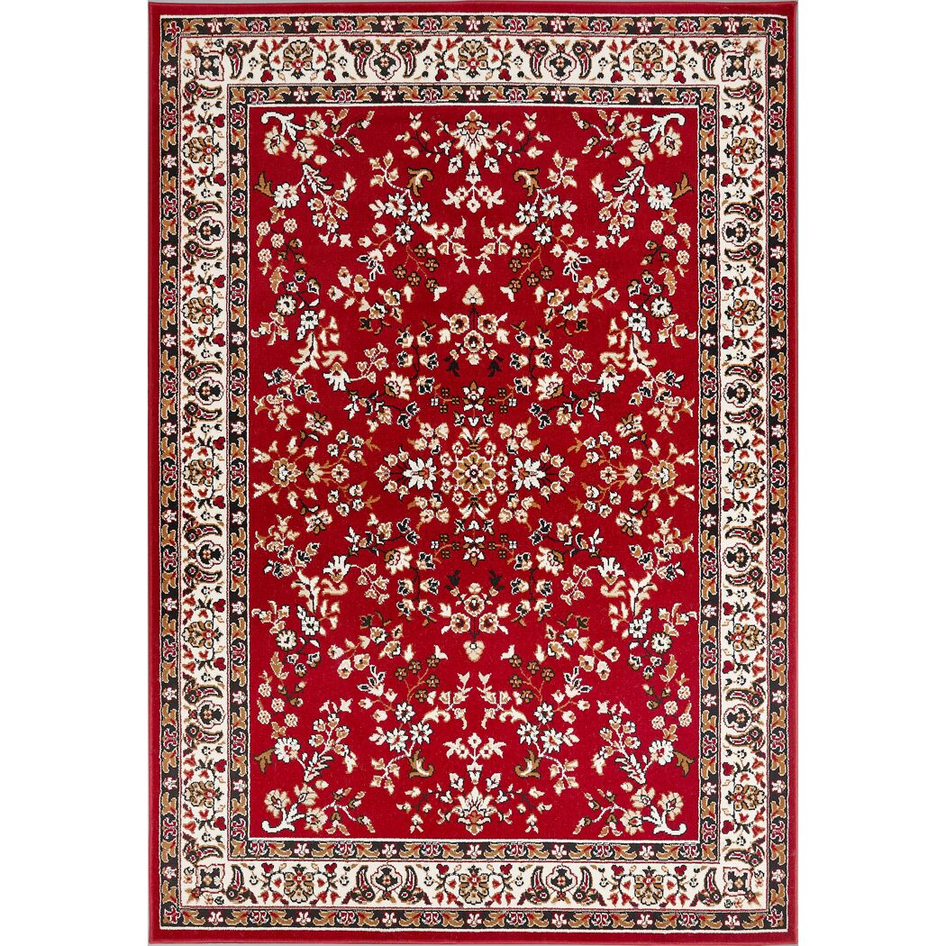 Roter Teppich Ottavio mit floralem Muster