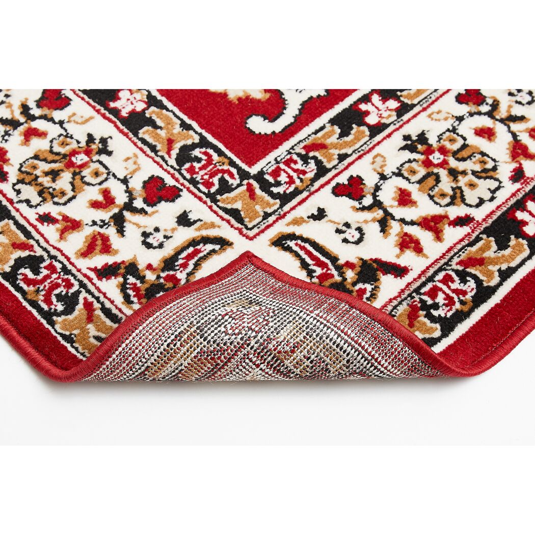 Teppich Ottavio rot mit Muster Nahaufnahme