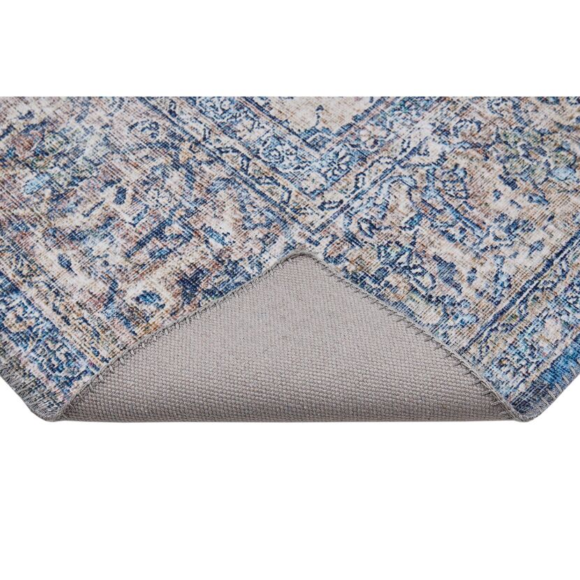Blau-beiger Teppich BB Loft, Nahaufnahme der Rückseite