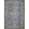 Blau-gelber Teppich mit Muster