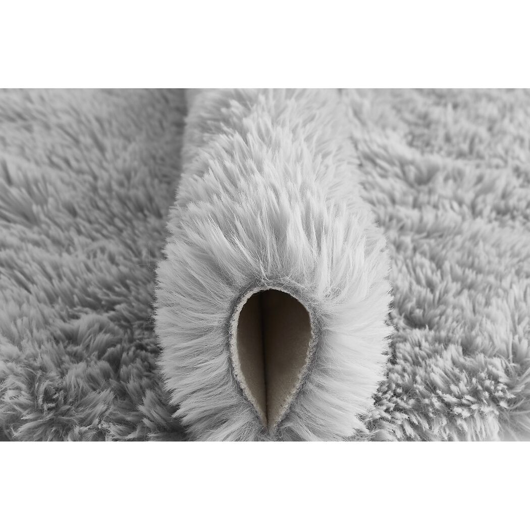 Dekofell 'Alma' silber 50 x 80 cm