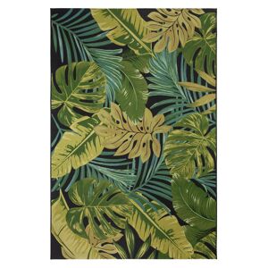 Teppich 'Rosella' schwarz/grün 160 x 230 cm
