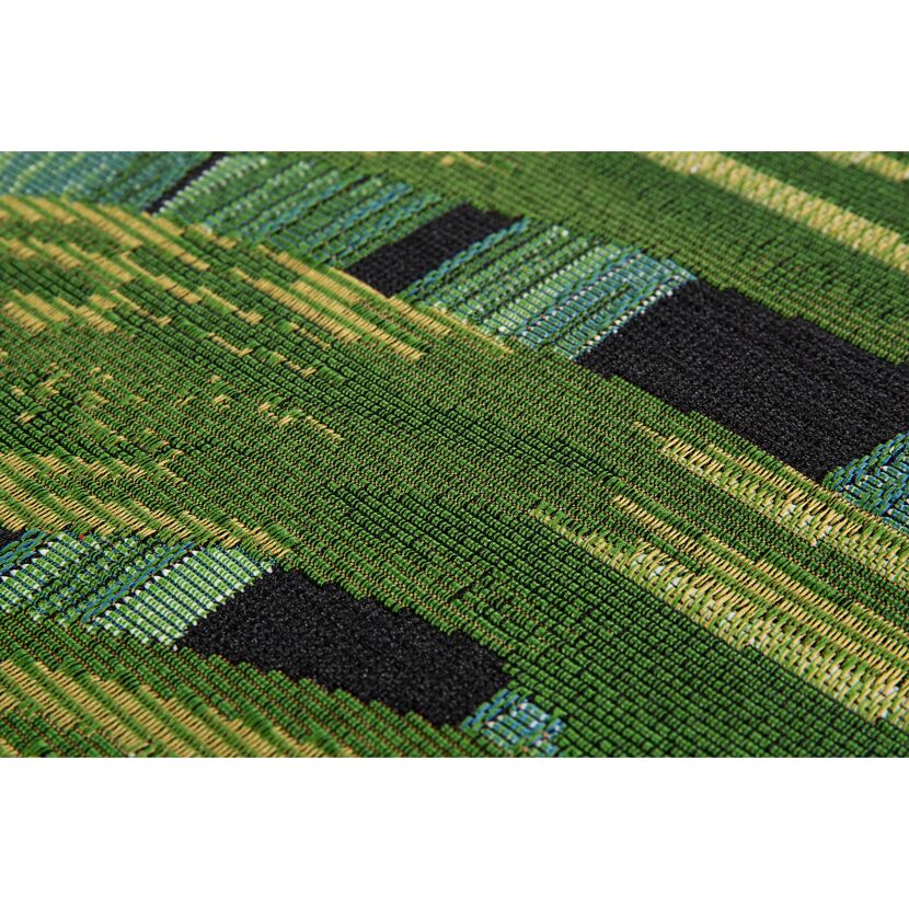 Teppich 'Rosella' schwarz/grün 160 x 230 cm