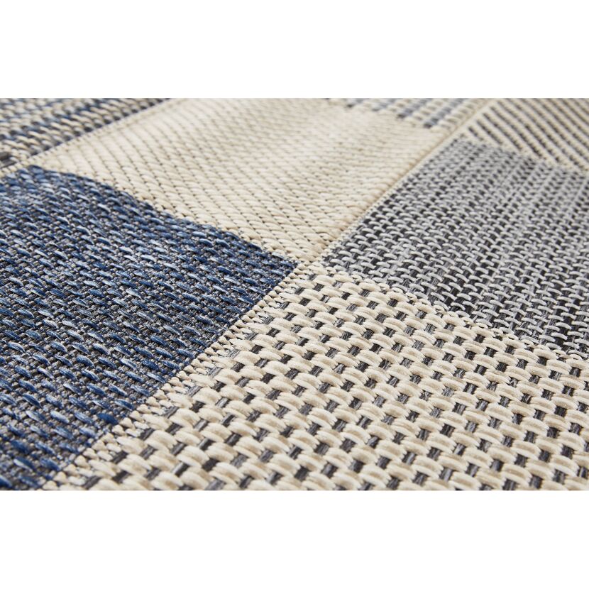 Nahaufnahme Teppich Claudio beige blau